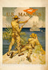 Vintage Poster -  U.S. Marines -  J.C. Leyendecker., Historic Wall Art