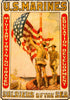Vintage Poster -  U.S. Marines -  Soldiers of The sea Military Training, Travel, Education, Development  -  Sidney H. Riesenberg 1913., Historic Wall Art