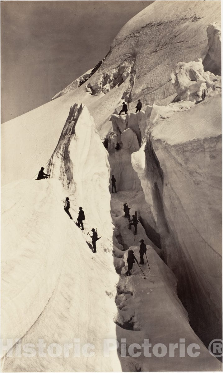 Photo Print : Auguste-Rosalie Bisson - The Ascent of Mont Blanc : Vintage Wall Art