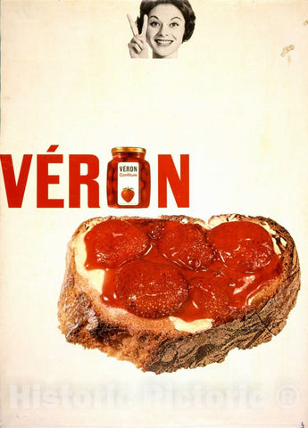 Vintage Poster -  VÃ©ron Confiture -  Entwurf GeissbÃ¼hler - Pinschewer 60.42.1., Historic Wall Art