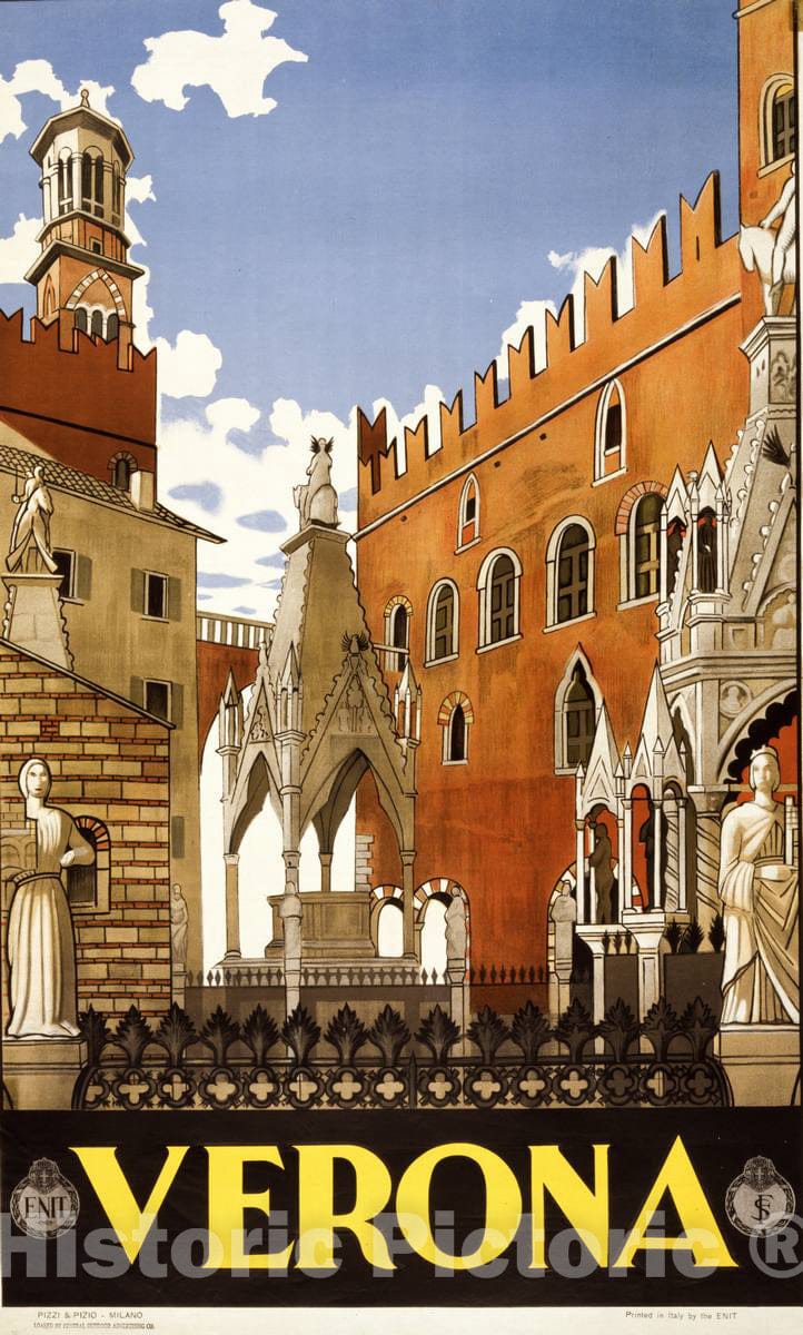 Vintage Poster -  Verona, Historic Wall Art
