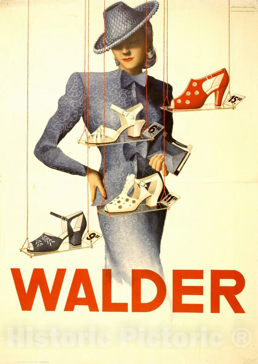 Vintage Poster - Walder - Viktor Rutz., Historic Wall Art