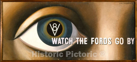 Vintage Poster -  Watch The Fords go by -  A.M. Cassandre 37., Historic Wall Art