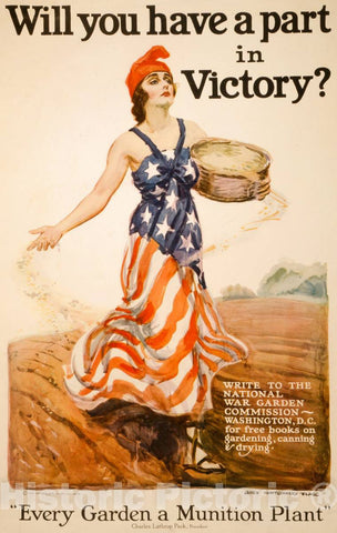 Vintage Poster -  Will You Have a Part in Victory? -  James Montgomery Flagg., Historic Wall Art