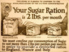 Vintage Poster -  Your Sugar Ration is 2 lbs. per Month -  The Carey Printing Company, New York., Historic Wall Art