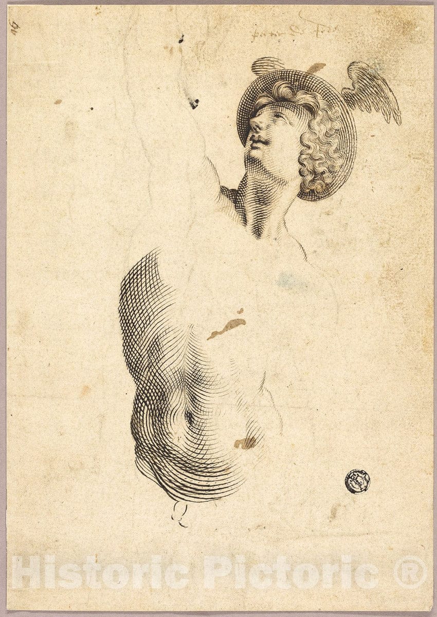 Art Print : Mercury, Jan Harmensz. Muller, c 1600, Vintage Wall Decor :
