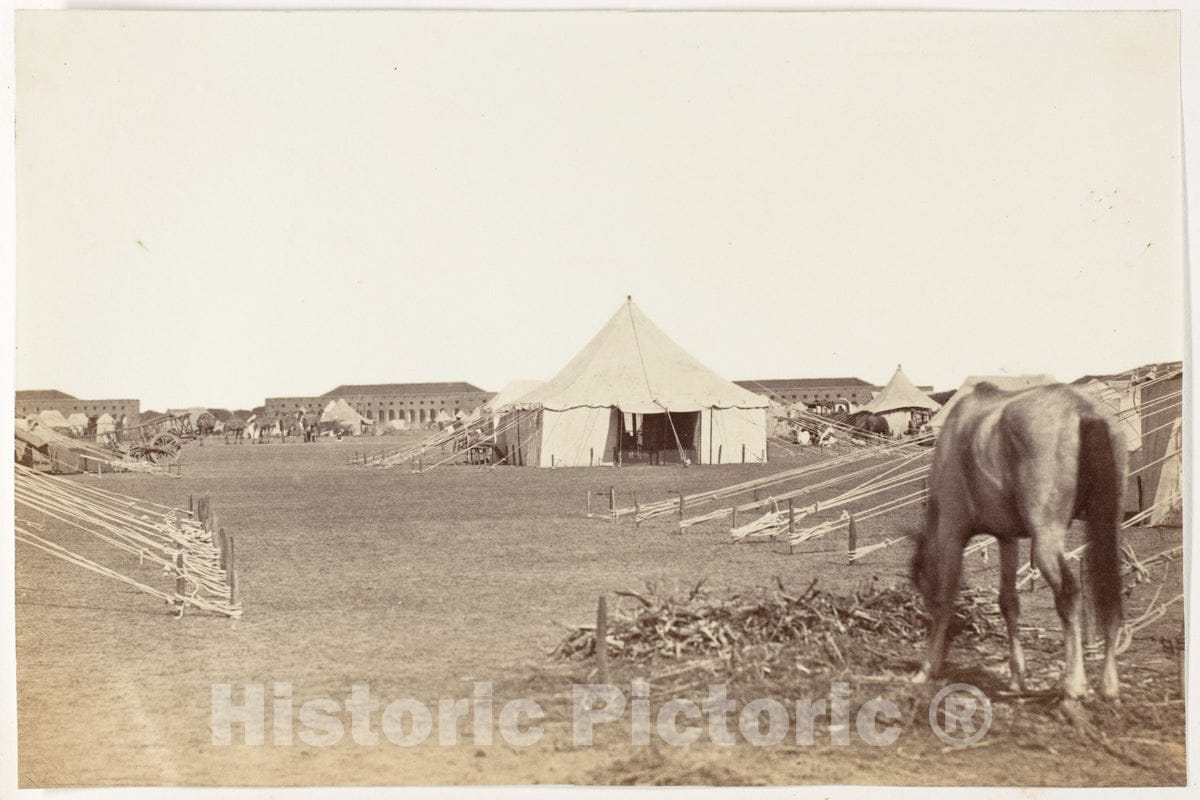 Photo Print : Part of Governor General's Camp at Cawnpoor,1859 : Vintage Wall Art