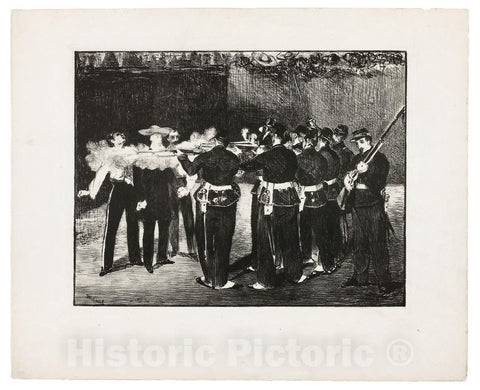 Art Print : The Execution of Maximilian, edouard Manet, c 1867, Vintage Wall Decor :