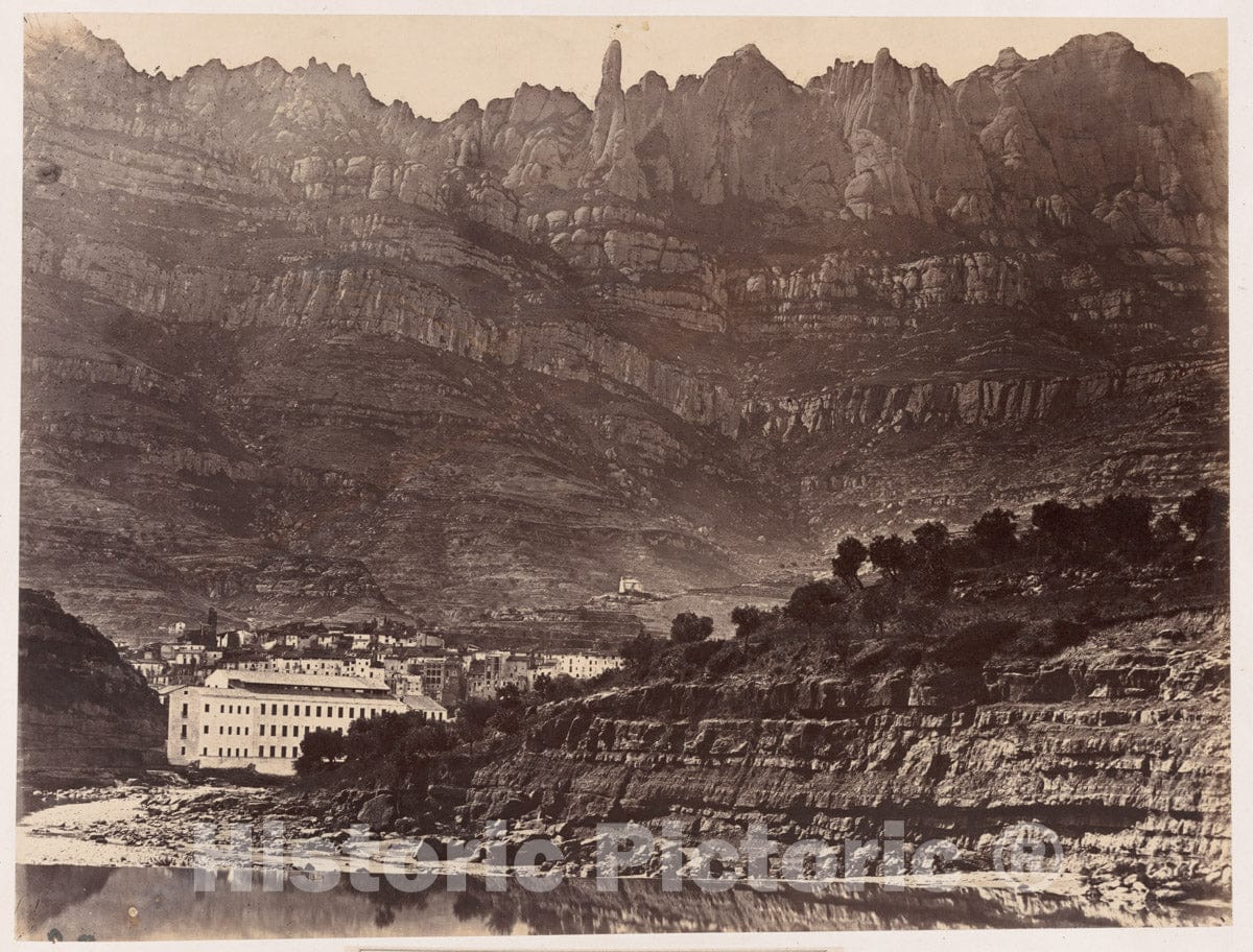 Photo Print : Charles Clifford - Monserrat, Vista General de la montaña Desde Monistrol : Vintage Wall Art