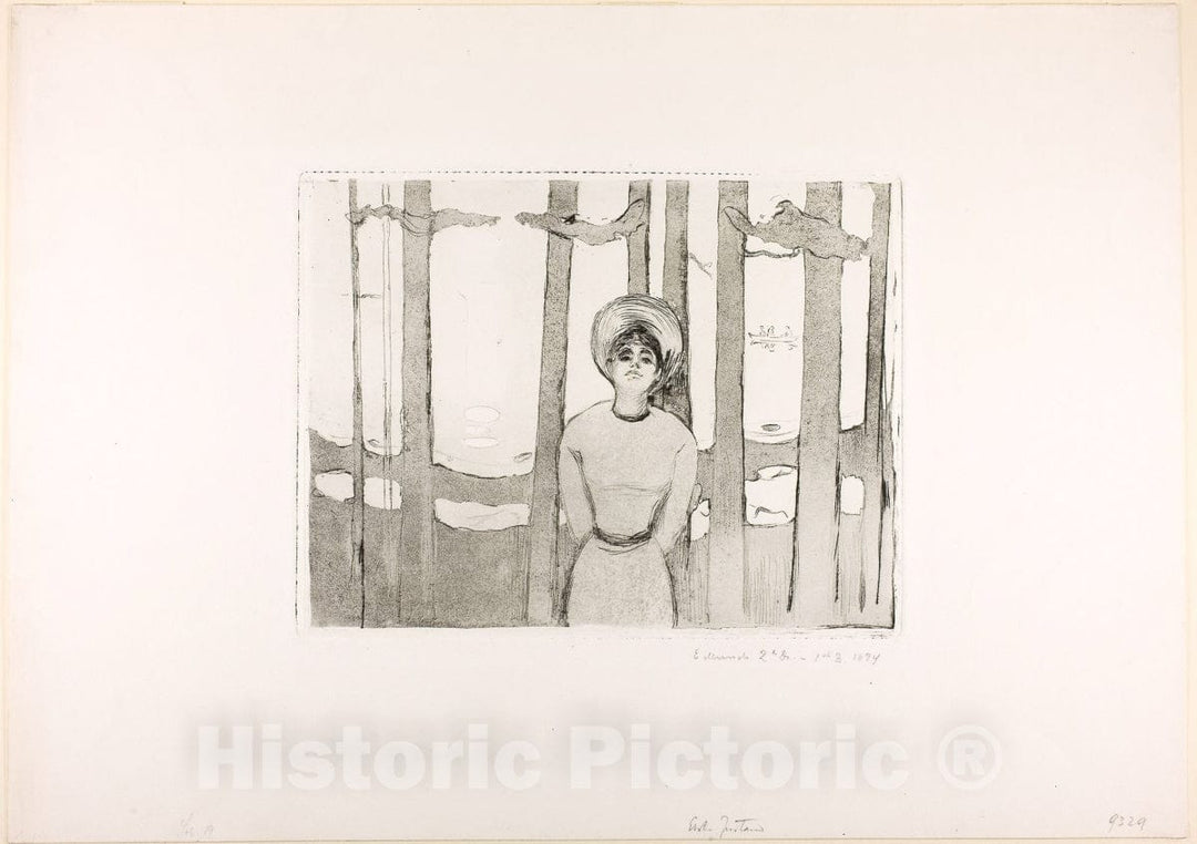 Art Print : Summernight. The Voice, Edvard Munch, c 1894, Vintage Wall Decor :