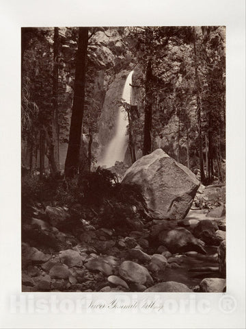 Photo Print : Carleton E. Watkins - Lower Yosemite Fall, 1,600 feet : Vintage Wall Art