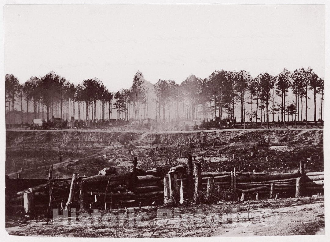 Photo Print : Andrew Joseph Russell - Entrenchments on Left of Bermuda Hundred Lines : Vintage Wall Art