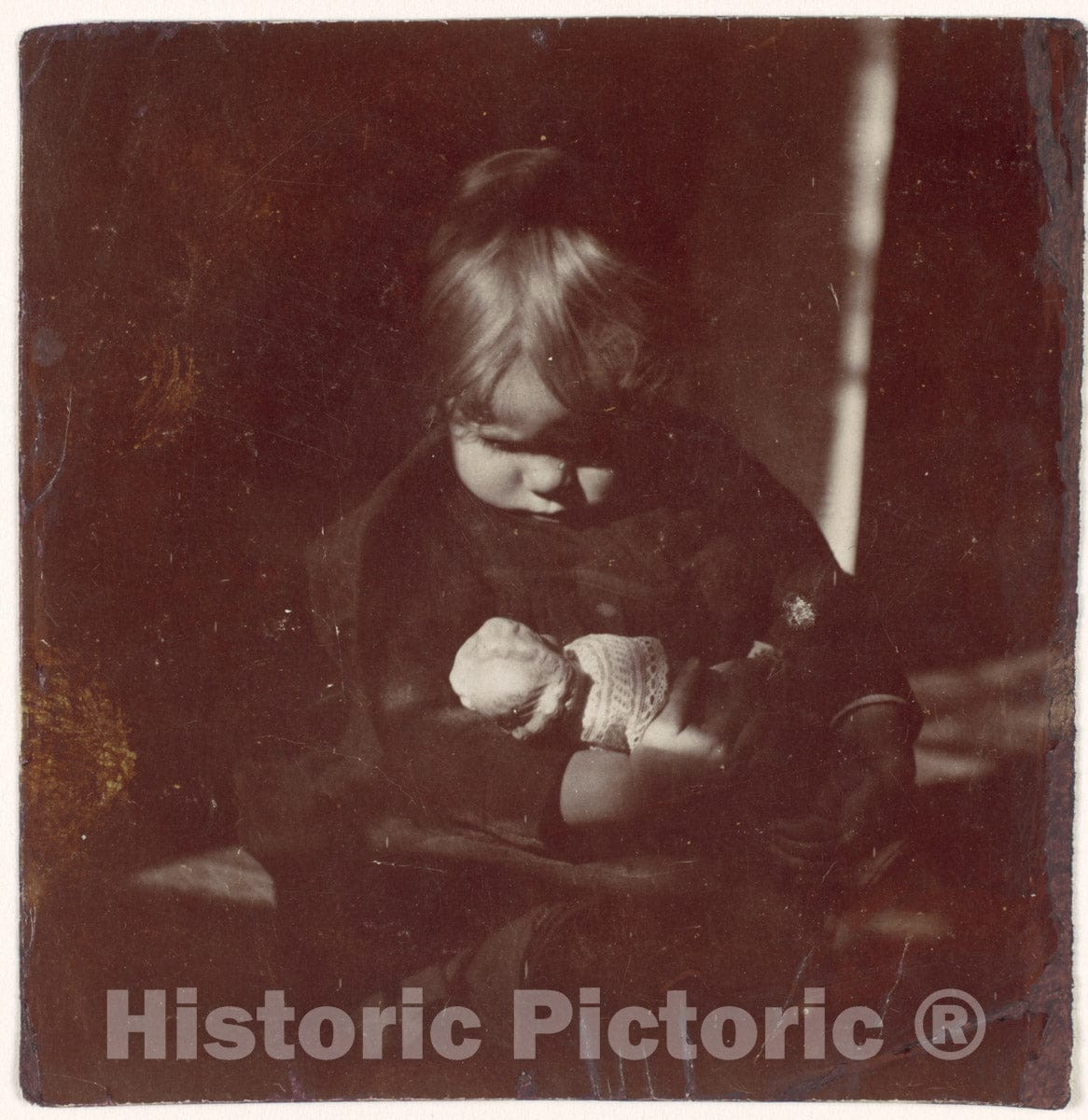Photo Print : Thomas Eakins - Betty Reynolds with Doll on Lap : Vintage Wall Art