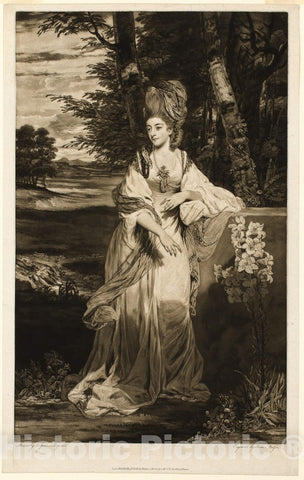 Art Print : Catherine, Lady Bampfylde, Thomas Watson, c 1767, Vintage Wall Decor :