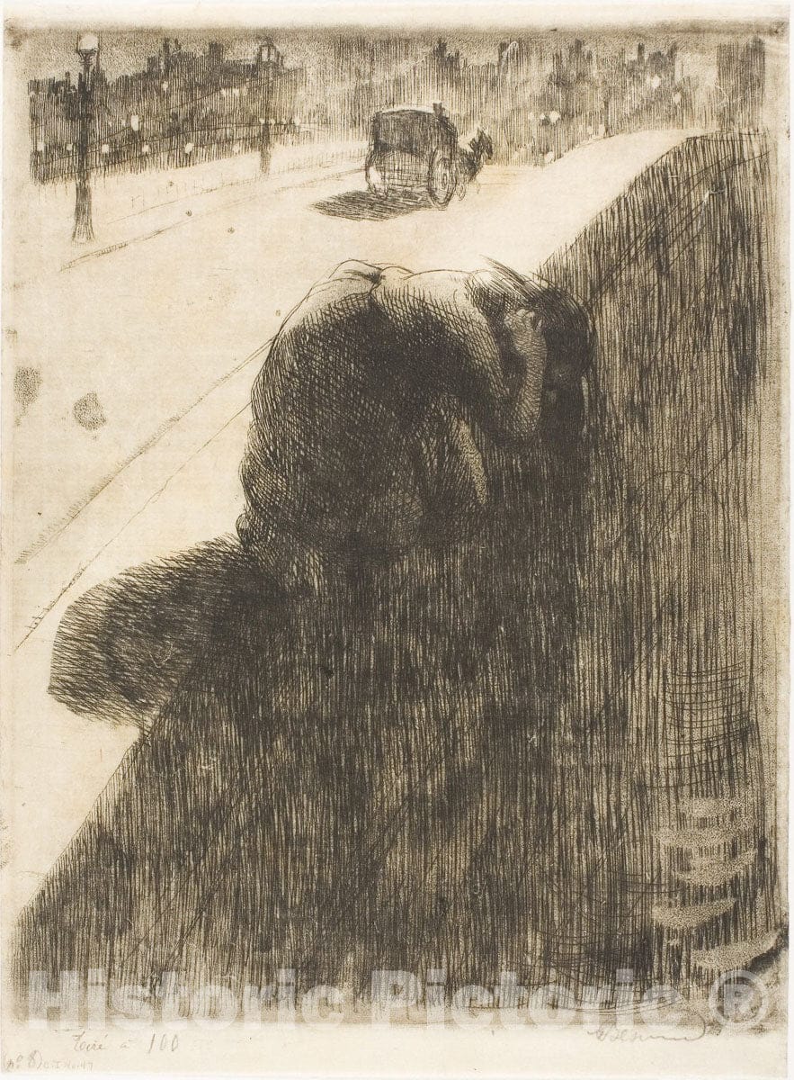 Art Print : Suicide, plate eleven from Woman, Albert Besnard, c 1964, Vintage Wall Decor :