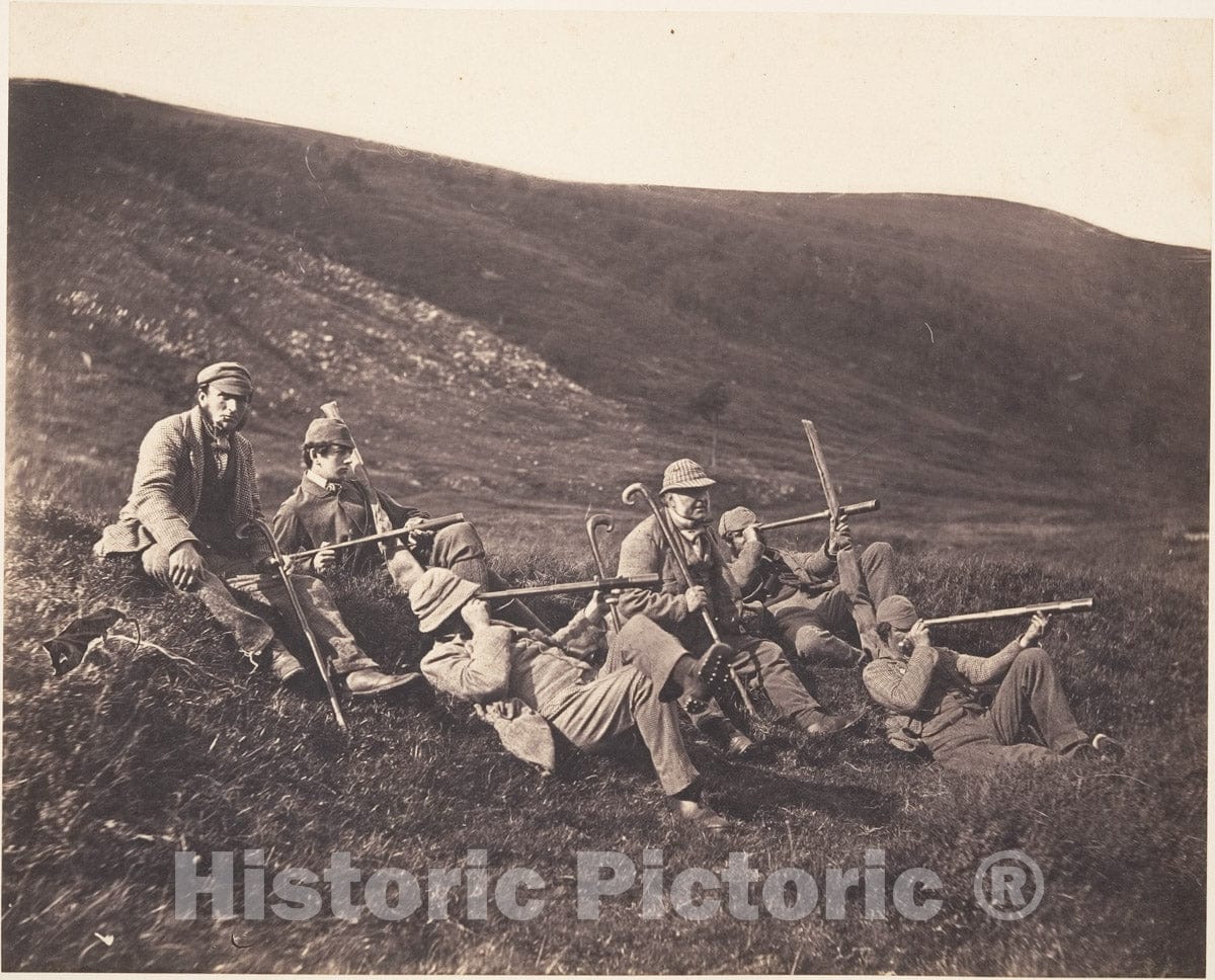 Photo Print : Horatio Ross - Spying in Glenfeshie : Vintage Wall Art