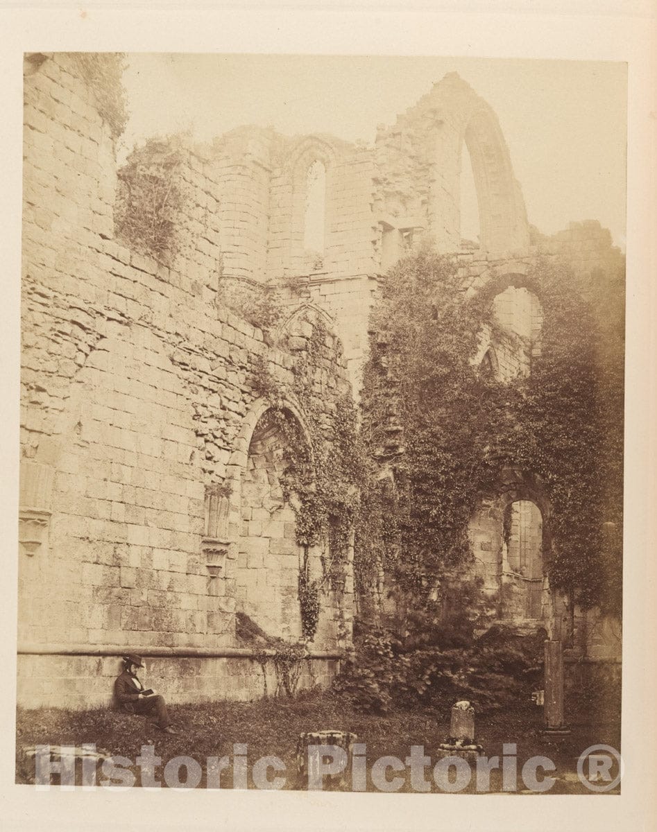Photo Print : Joseph Cundall - Fountains Abbey. Interior of Chapter House : Vintage Wall Art