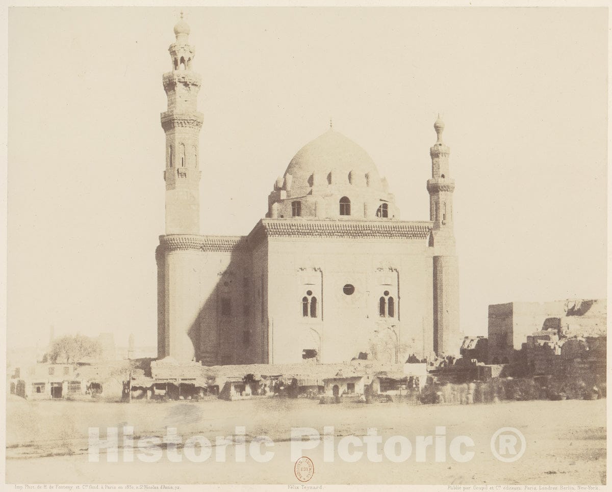 Photo Print : Félix Teynard - Le Kaire, Mosquée du Sultan Haçan (le Tombeau) : Vintage Wall Art