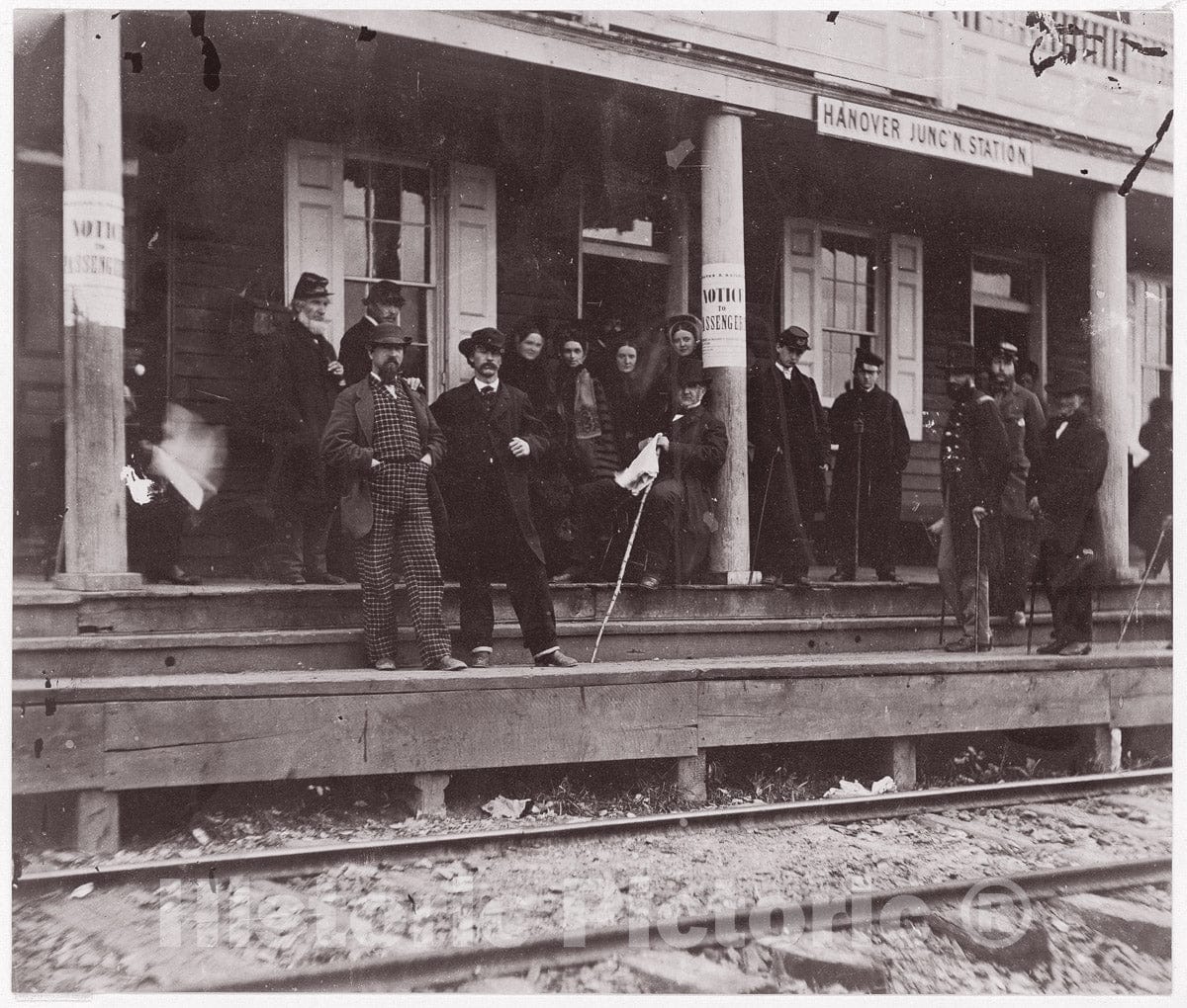 Photo Print : Formerly Mathew B. Brady - Hanover Junction Station, Pennsylvania : Vintage Wall Art