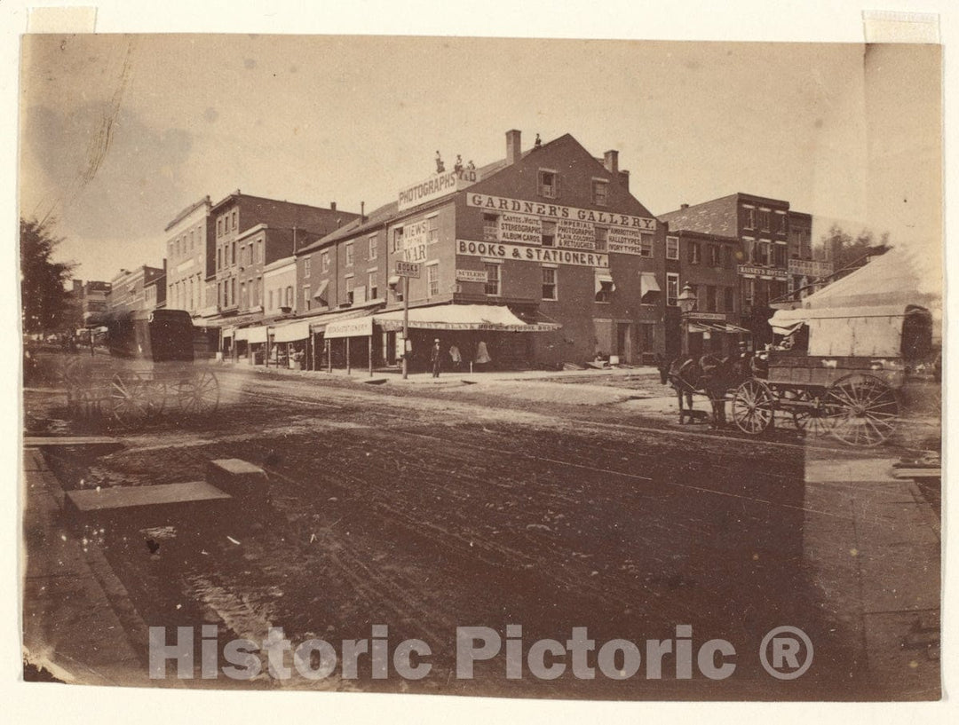 Photo Print : Alexander Gardner - Gardner's Gallery, 7th and D Streets, Washington, D.C. : Vintage Wall Art