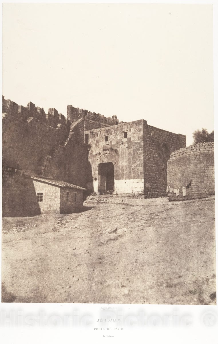 Photo Print : Auguste Salzmann - Jérusalem, Porte de David, Intérieur : Vintage Wall Art