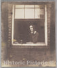 Photo Print : Calvert Richard Jones - Lady in Open Window with Bird Cage : Vintage Wall Art