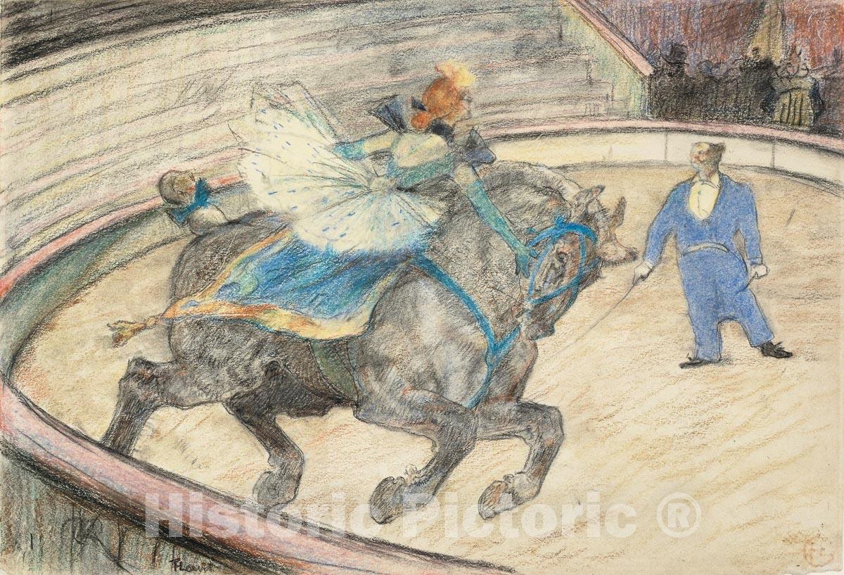 Art Print : At the Circus: Work in the Ring, Henri de Toulouse-Lautrec, c.1901, Vintage Wall Decor :