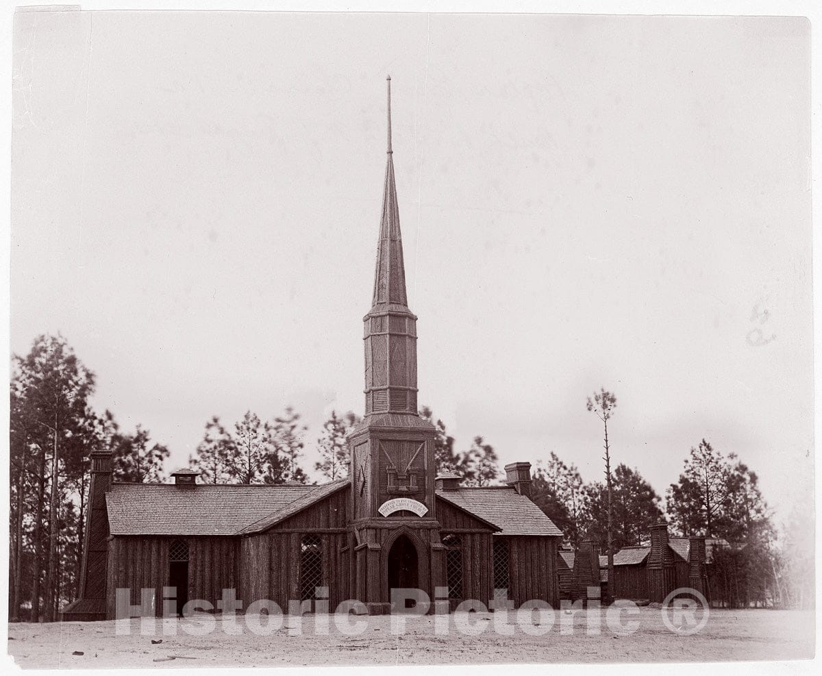 Photo Print : Timothy H. O'sullivan - Poplar Grove Church, Built by 50th New York Volunteers : Vintage Wall Art
