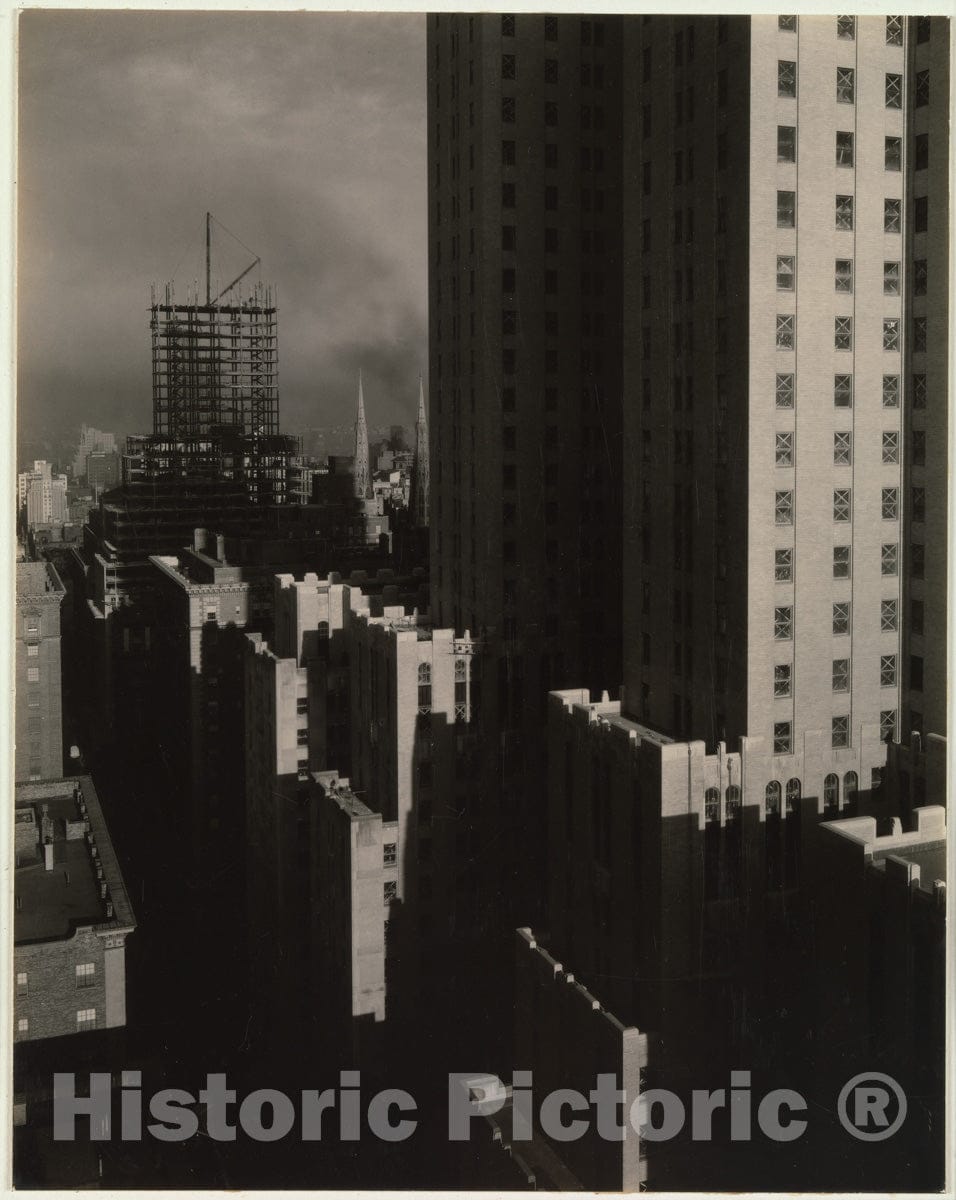 Photo Print : Alfred Stieglitz - from My Window at The Shelton, West : Vintage Wall Art