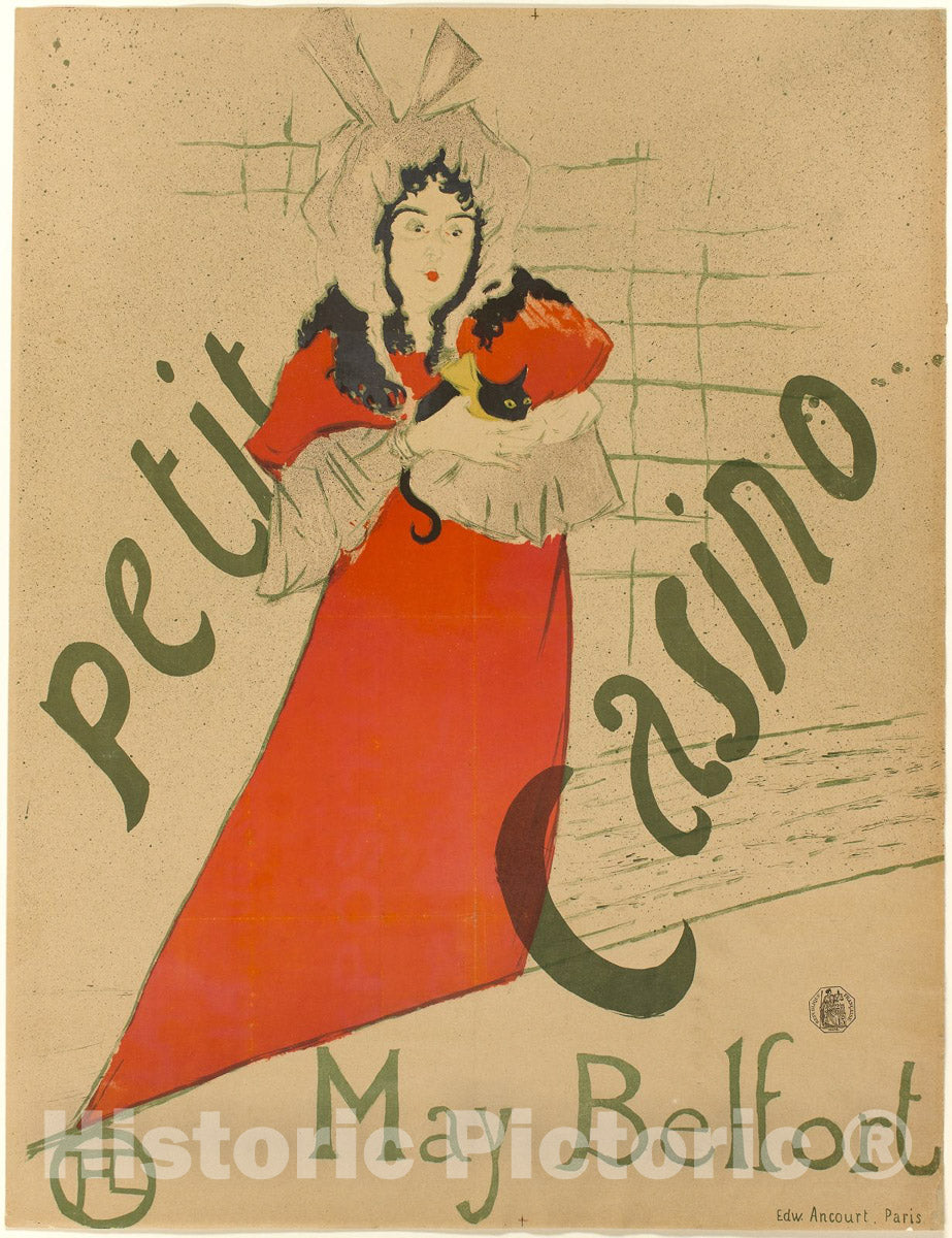 Art Print : May Belfort, Henri de Toulouse-Lautrec, c 1990, Vintage Wall Decor :