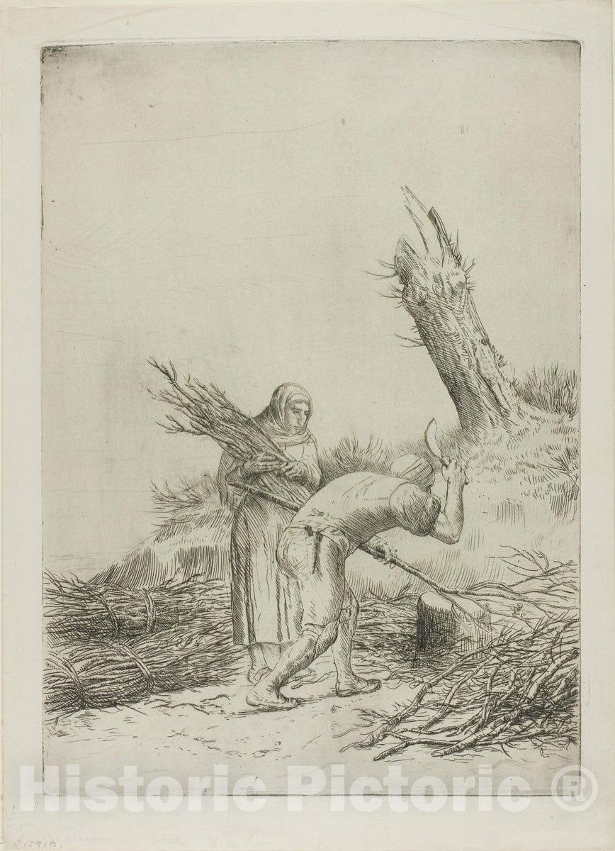 Art Print : The Faggot-Makers, Alphonse Legros, c 1931, Vintage Wall Decor :