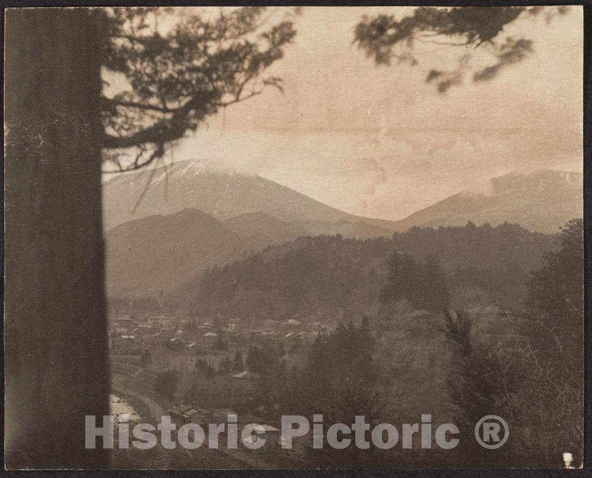 Photo Print : Adolf de Meyer - View of Mountains and Valley from Above : Vintage Wall Art