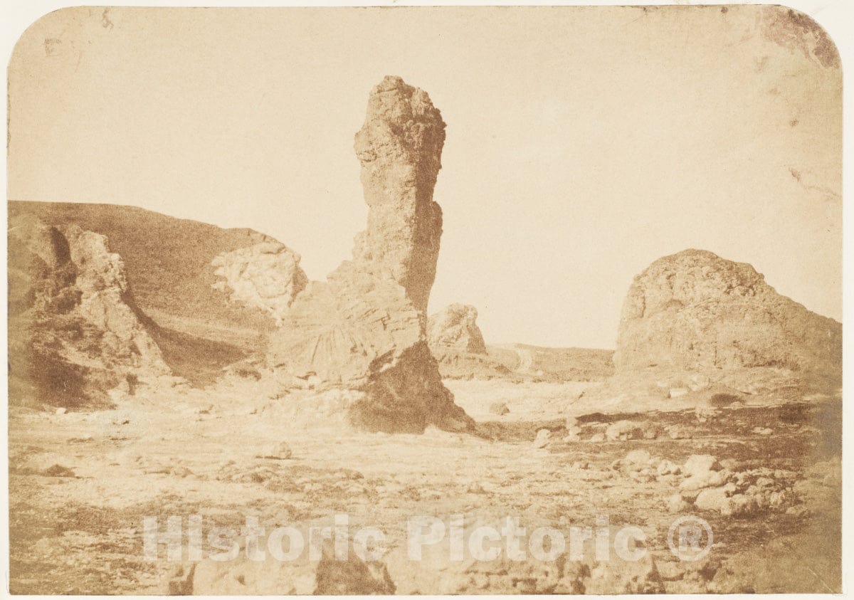 Photo Print : Hill and Adamson - St. Andrews. The Spindle Rock : Vintage Wall Art