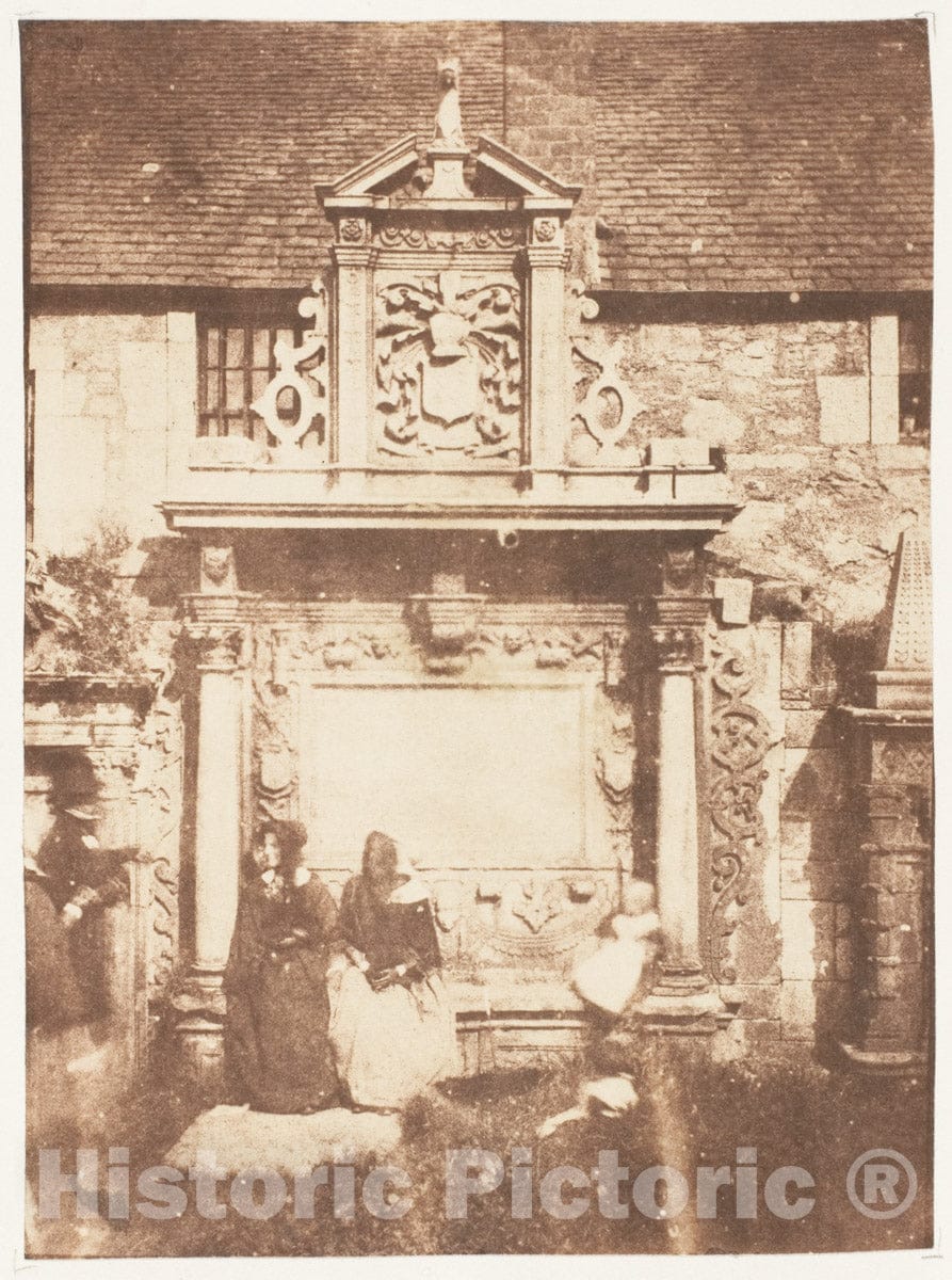 Photo Print : Hill and Adamson - Edinburgh. Greyfriar's Churchyard : Vintage Wall Art