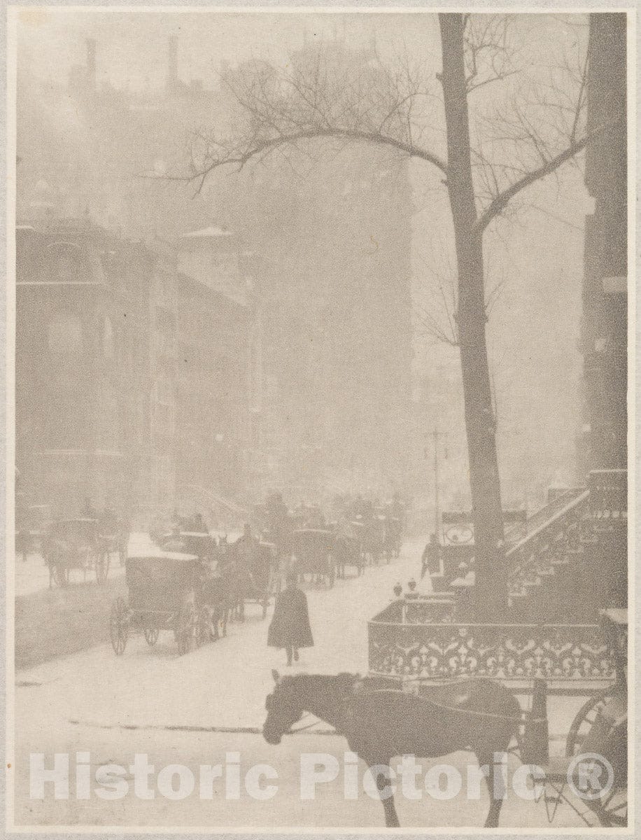 Photo Print : Alfred Stieglitz - The Street - Design for a Poster : Vintage Wall Art