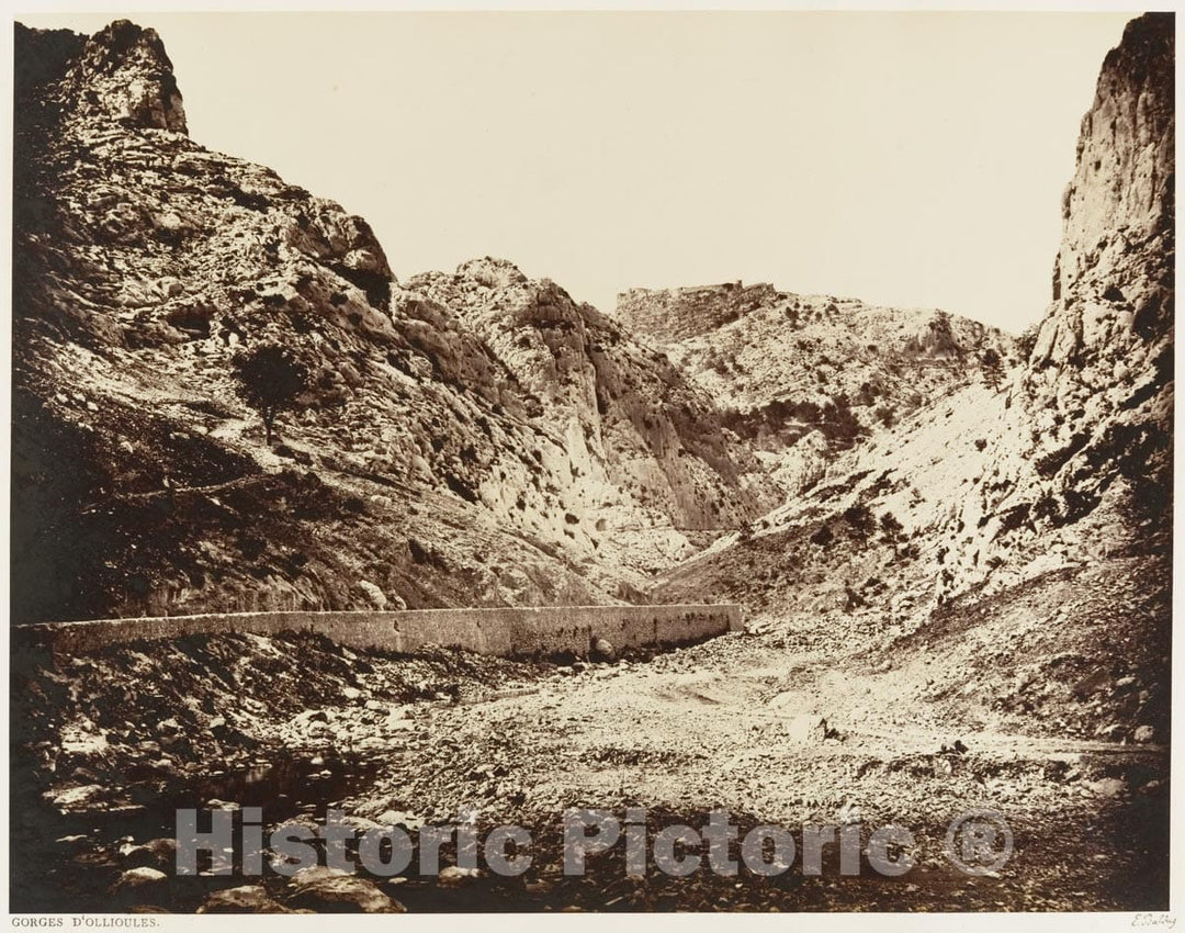 Photo Print : Édouard Baldus - Gorges d'Ollioules : Vintage Wall Art