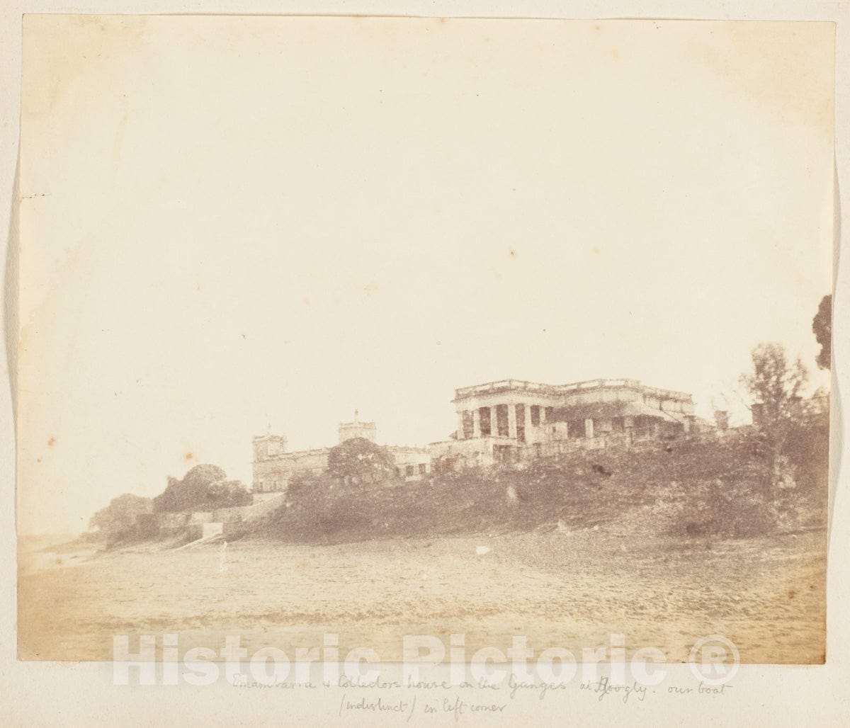 Photo Print : Imambara and Collectors House on The Ganges, Hooghly : Vintage Wall Art