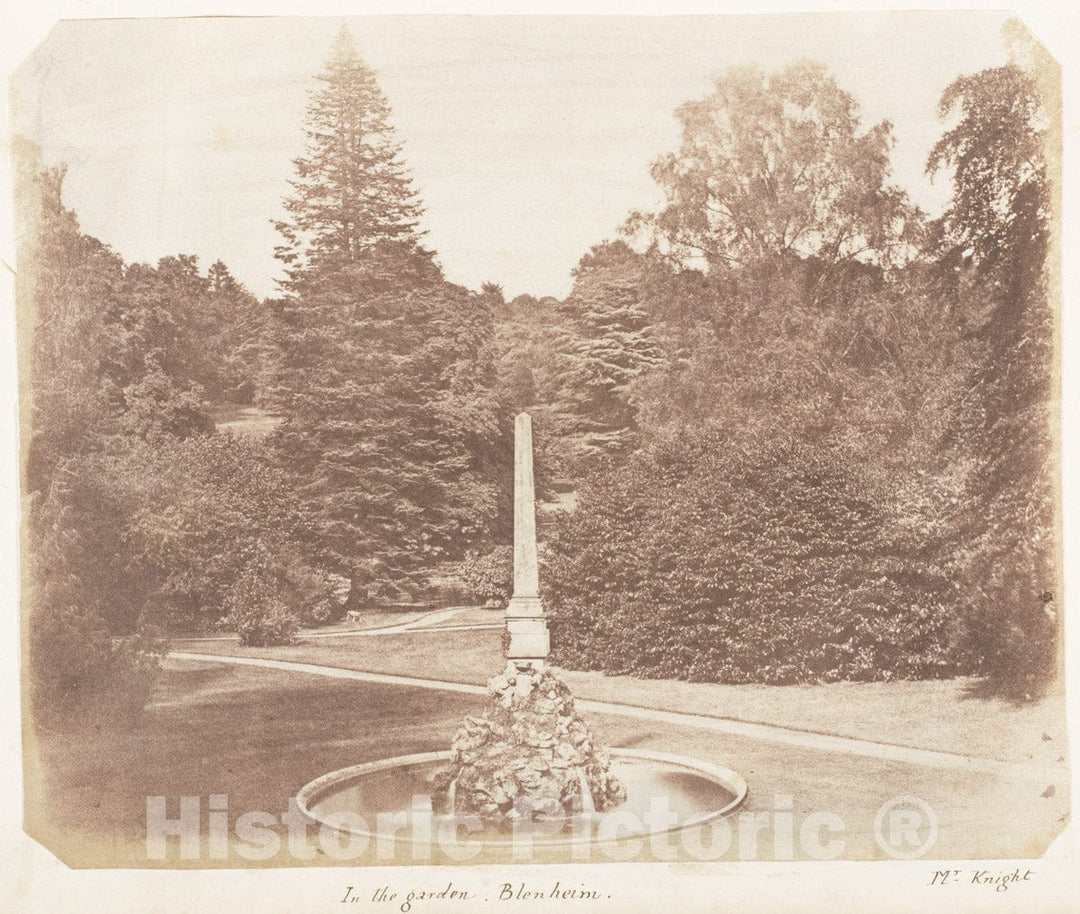 Photo Print : James Knight - in The Garden. Blenheim : Vintage Wall Art