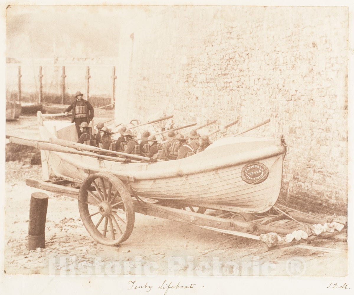 Photo Print : John Dillwyn Llewelyn - Tenby Lifeboat : Vintage Wall Art