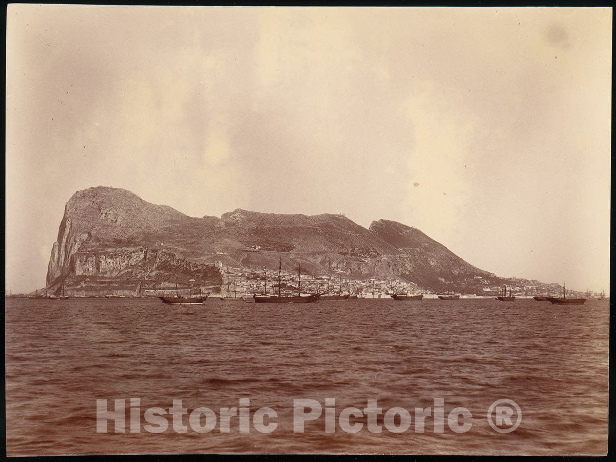 Photo Print : Rock of Gibraltar 2 : Vintage Wall Art