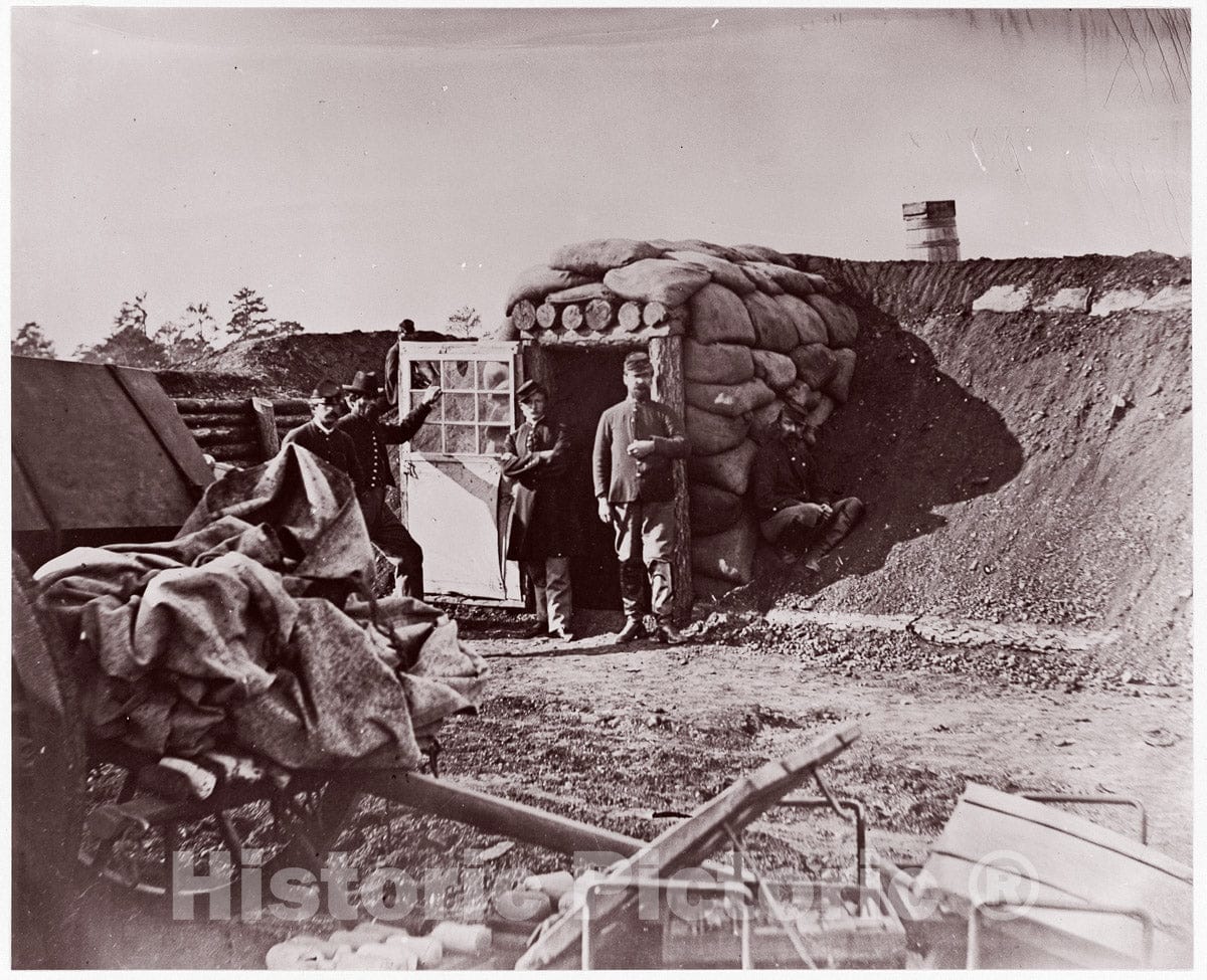 Photo Print : Timothy H. O'sullivan - Fort Burnham, Front of Petersburg : Vintage Wall Art