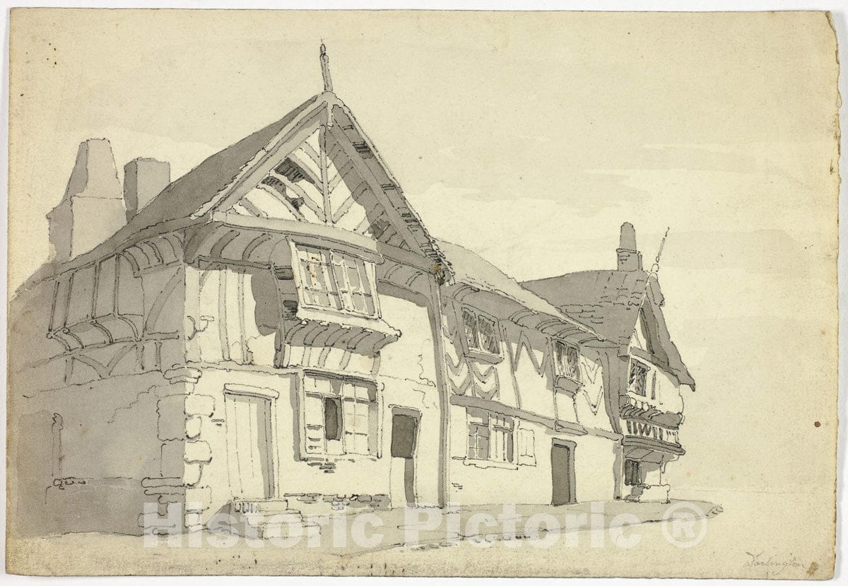 Art Print : Darlington, Henry Cave, c 1770, Vintage Wall Decor :