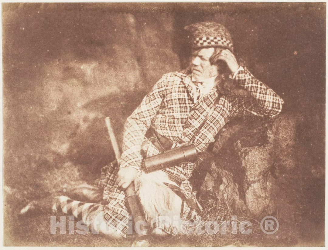 Photo Print : Hill and Adamson - Finlay - The Deerstalker : Vintage Wall Art