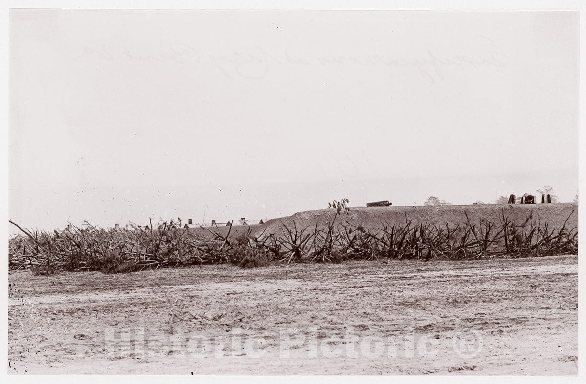 Photo Print : Formerly Mathew B. Brady - Fortifications at City Point : Vintage Wall Art