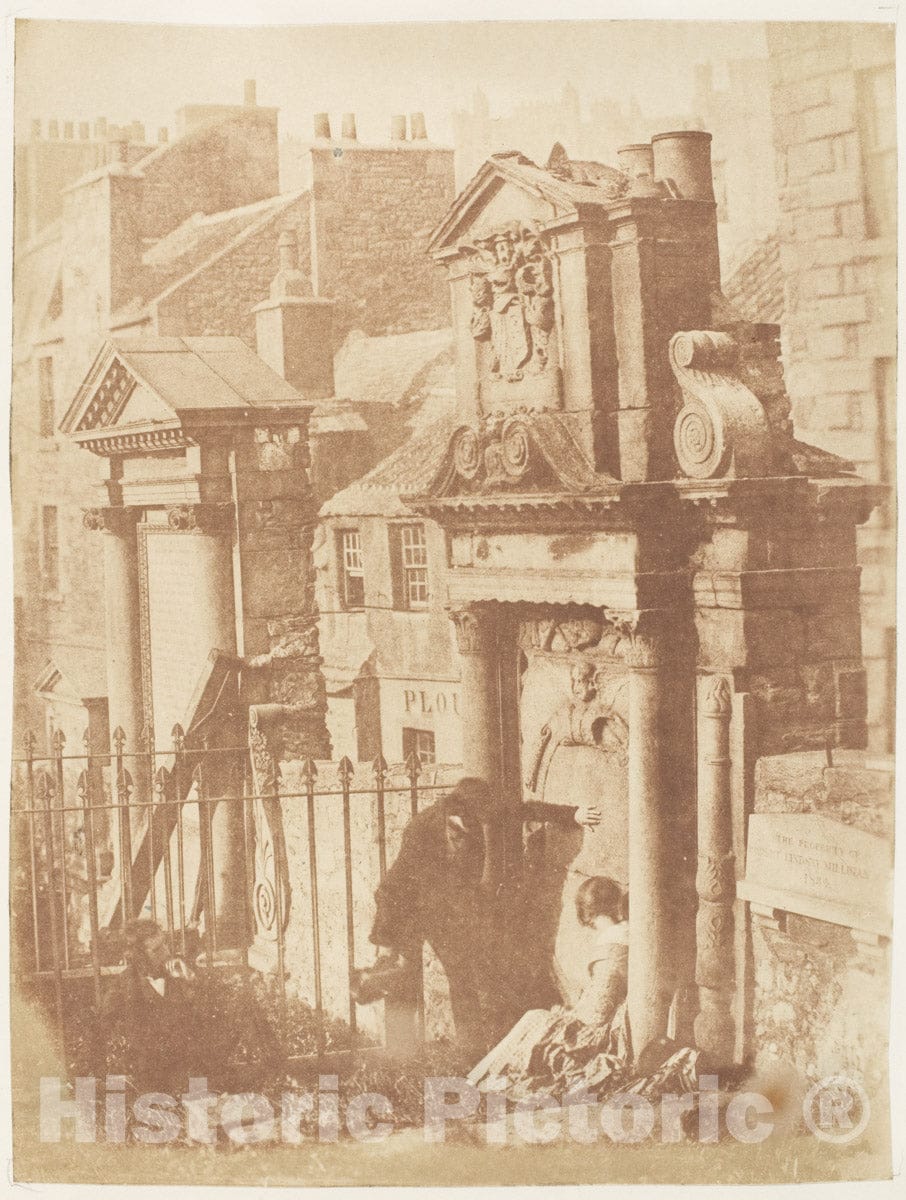 Photo Print : Hill and Adamson - Edinburgh. Greyfriars' Churchyard 2 : Vintage Wall Art