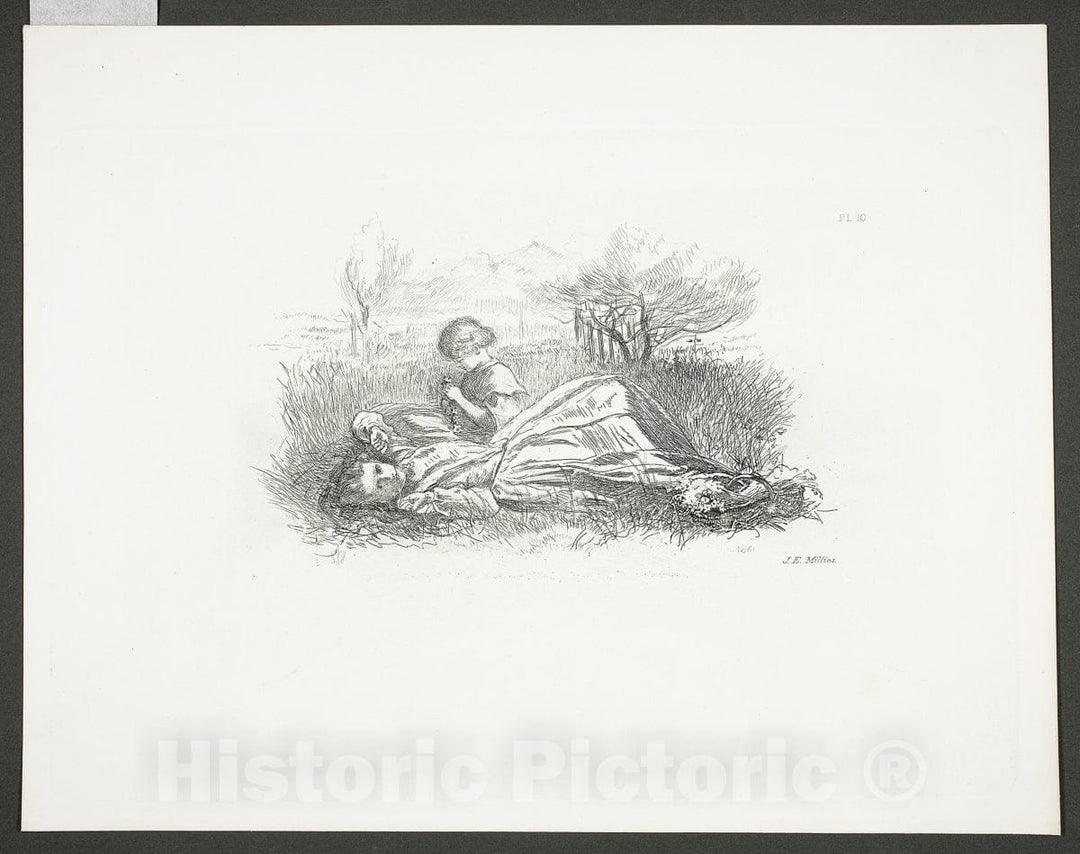 Art Print : Summer Indolence, Sir John Everett Millais, c.1962, Vintage Wall Decor :