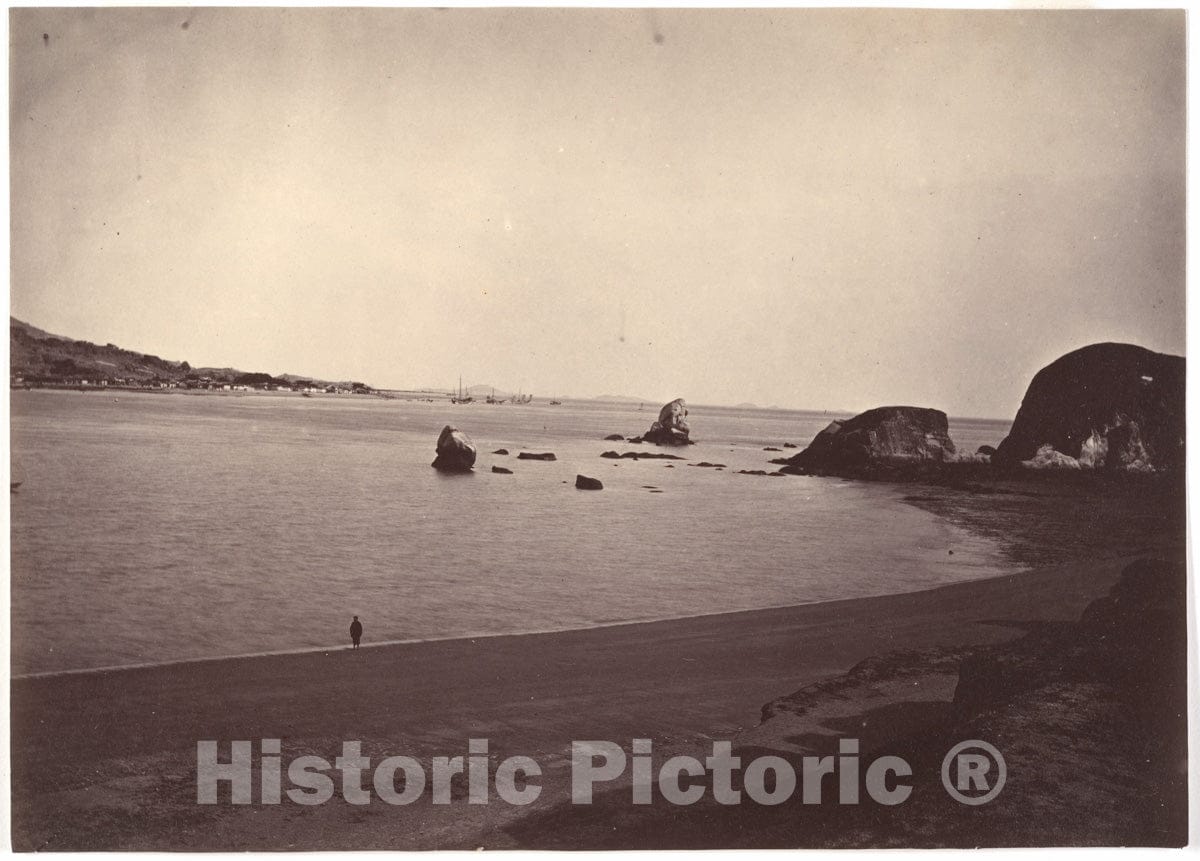 Photo Print : John Thomson - Entrance of Amoy Harbour : Vintage Wall Art