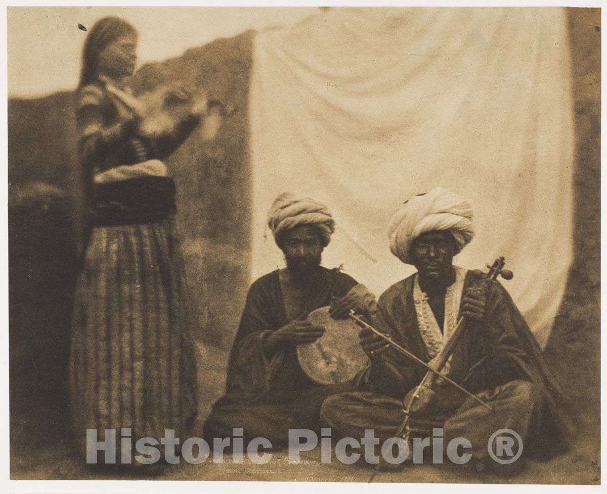 Photo Print : Ernest Benecke - Egyptian Musicians (Rawabí) and Almée : Vintage Wall Art