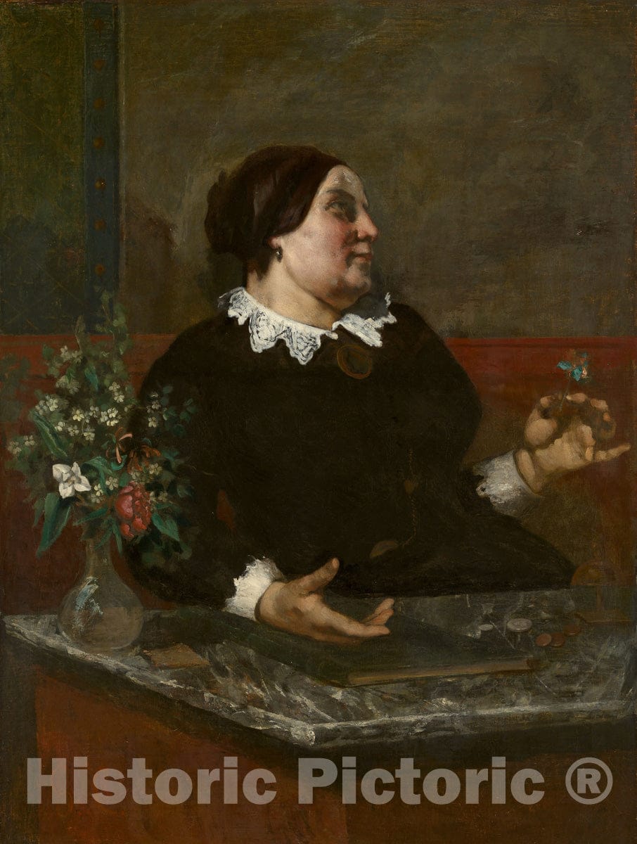 Art Print : MÃ¨re Gregoire, Gustave Courbet, c 1857, Vintage Wall Decor :