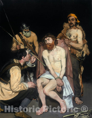 Art Print : Jesus Mocked by the Soldiers, edouard Manet, c 1865, Vintage Wall Decor :